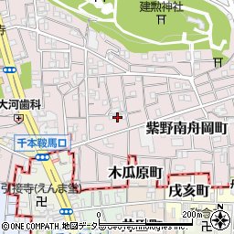 京都府京都市北区紫野北舟岡町4-14周辺の地図