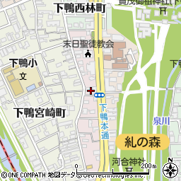 京都府京都市左京区下鴨松原町周辺の地図