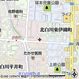 京都府京都市左京区北白川伊織町5周辺の地図