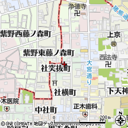 京都府京都市上京区竪社北半町208周辺の地図