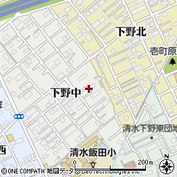 静岡県静岡市清水区下野中3-45周辺の地図