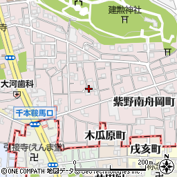 京都府京都市北区紫野北舟岡町4-12周辺の地図