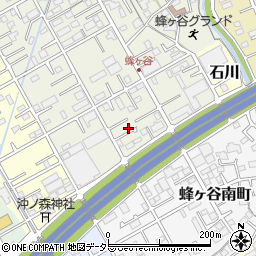 静岡県静岡市清水区蜂ヶ谷113-17周辺の地図