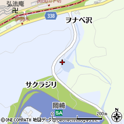 愛知県岡崎市宮石町サクラジリ周辺の地図