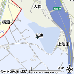 愛知県大府市長草町大池周辺の地図
