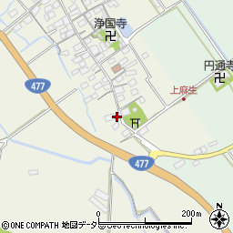 滋賀県東近江市上麻生町78周辺の地図
