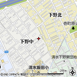 静岡県静岡市清水区下野中3-37周辺の地図