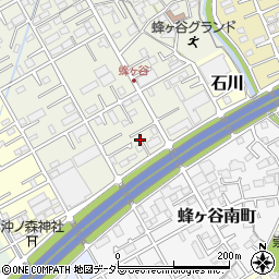 静岡県静岡市清水区蜂ヶ谷107-5周辺の地図