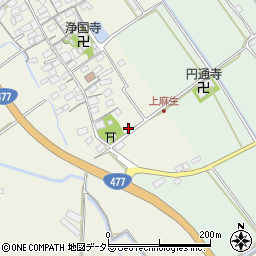 滋賀県東近江市上麻生町60周辺の地図