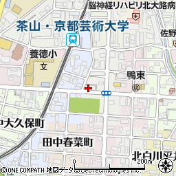 京都府京都市左京区田中西高原町8-2周辺の地図