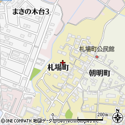 三重県四日市市札場町周辺の地図