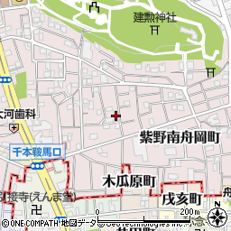 京都府京都市北区紫野北舟岡町4-9周辺の地図