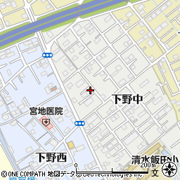 静岡県静岡市清水区下野中12-35周辺の地図