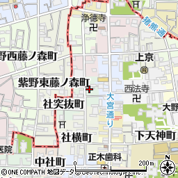 京都府京都市上京区竪社北半町201周辺の地図