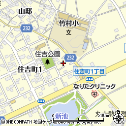 愛知県豊田市住吉町（上中根）周辺の地図