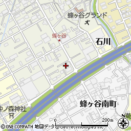 静岡県静岡市清水区蜂ヶ谷107周辺の地図