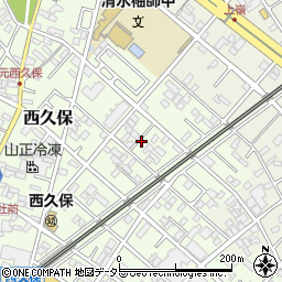 静岡県静岡市清水区西久保周辺の地図