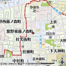 京都府京都市上京区竪社北半町199周辺の地図