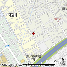 静岡県静岡市清水区蜂ヶ谷133周辺の地図