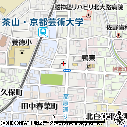 京都府京都市左京区田中西高原町13周辺の地図