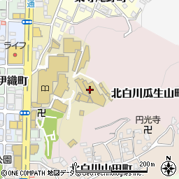 京都芸術大学　瓜生山キャンパス周辺の地図