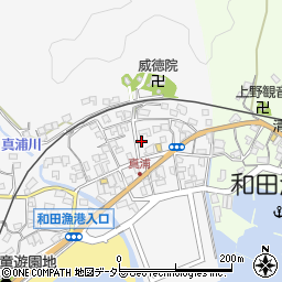 千葉県南房総市和田町真浦周辺の地図
