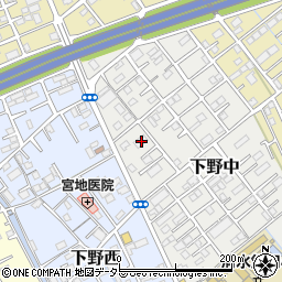 静岡県静岡市清水区下野中12-29周辺の地図