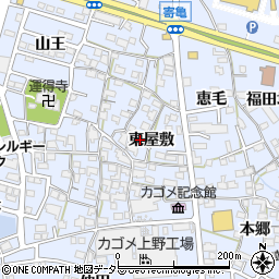 愛知県東海市荒尾町東屋敷周辺の地図