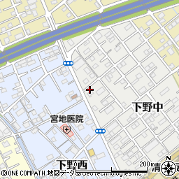 静岡県静岡市清水区下野中12-22周辺の地図