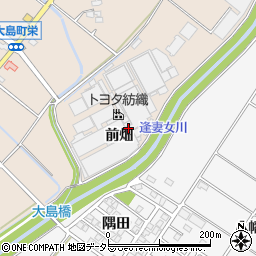 愛知県豊田市大島町前畑周辺の地図