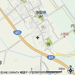 滋賀県東近江市上麻生町81周辺の地図