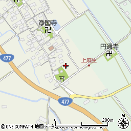 滋賀県東近江市上麻生町58周辺の地図