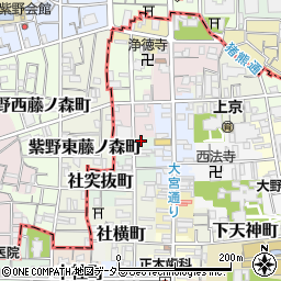 京都府京都市上京区竪社北半町189周辺の地図