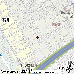 静岡県静岡市清水区蜂ヶ谷140周辺の地図
