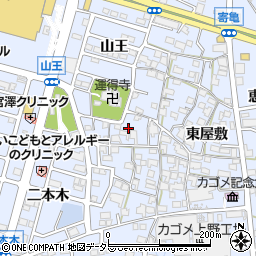愛知県東海市荒尾町西屋敷周辺の地図