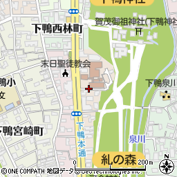 京都府京都市左京区下鴨森本町周辺の地図