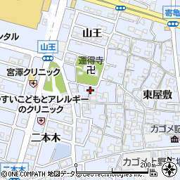 愛知県東海市荒尾町西屋敷43周辺の地図
