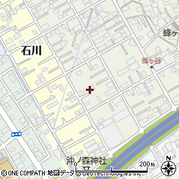 静岡県静岡市清水区蜂ヶ谷133-7周辺の地図
