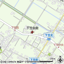 下笠会館周辺の地図