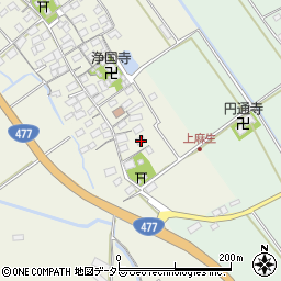 滋賀県東近江市上麻生町57周辺の地図