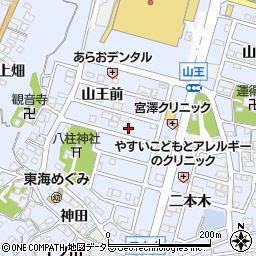 愛知県東海市荒尾町山王前230周辺の地図