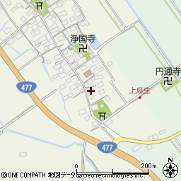 滋賀県東近江市上麻生町87周辺の地図