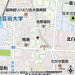 京都府京都市左京区田中東高原町16周辺の地図