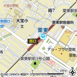 滋賀県栗東市周辺の地図