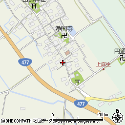 滋賀県東近江市上麻生町89周辺の地図