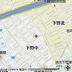 静岡県静岡市清水区下野中15-5周辺の地図
