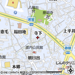 愛知県東海市荒尾町寺下周辺の地図