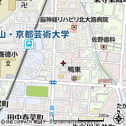 京都府京都市左京区田中西高原町24周辺の地図