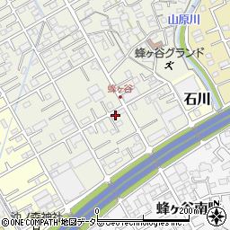 静岡県静岡市清水区蜂ヶ谷110周辺の地図