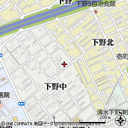 静岡県静岡市清水区下野中15-4周辺の地図
